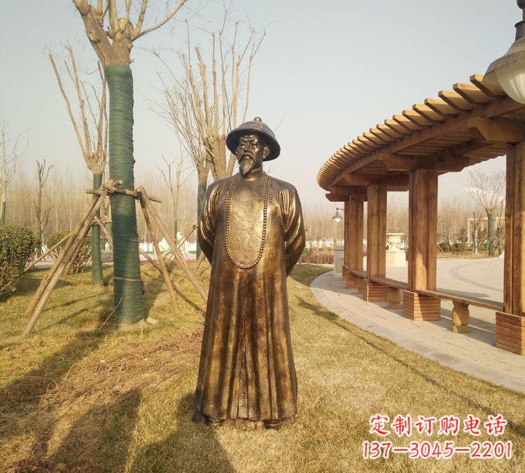 保定玻璃钢林则徐雕塑