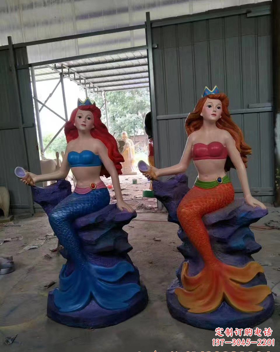 保定玻璃钢美人鱼雕塑——精美的艺术作品