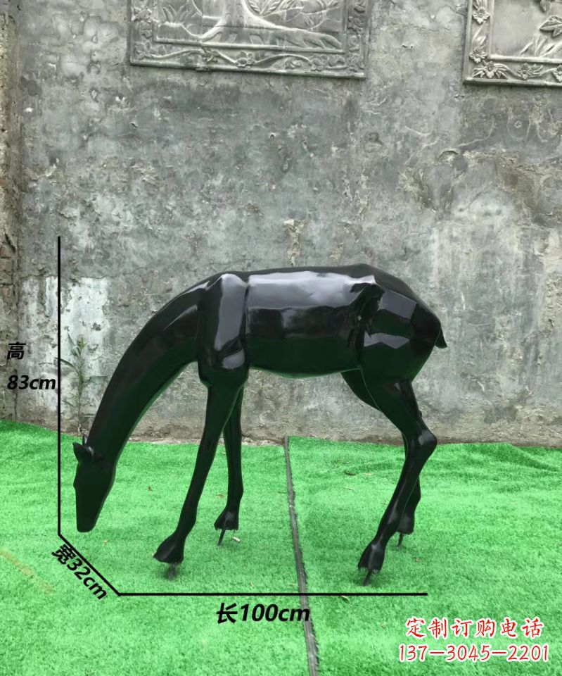 保定玻璃钢制作的鹿雕塑
