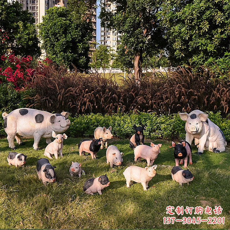 保定玻璃钢树脂仿真动物雕塑——公园农家院精美装饰