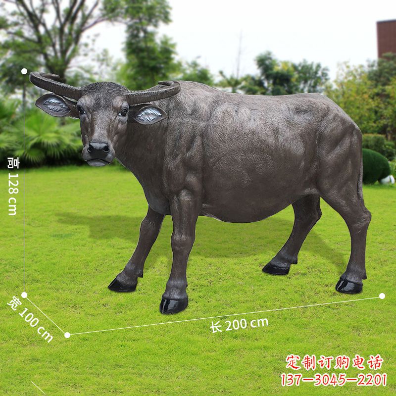 保定玻璃钢水牛雕塑