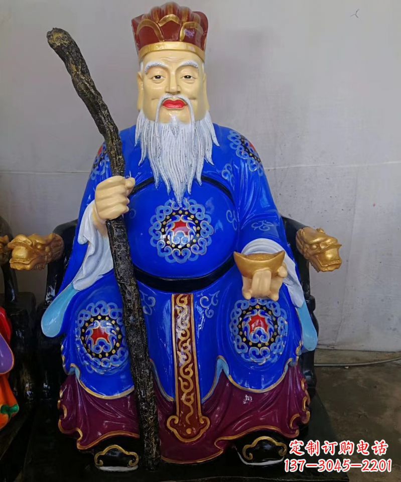 保定玻璃钢土地公土地婆神像