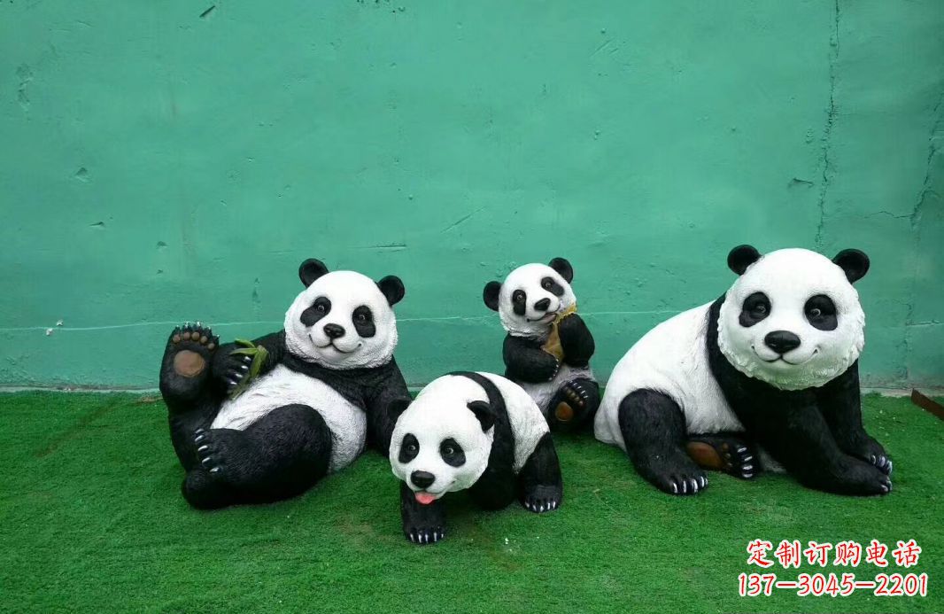 保定玻璃钢熊猫雕塑传承中华文化