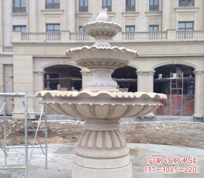 保定菠萝多层喷泉石雕——精美而多变的艺术品