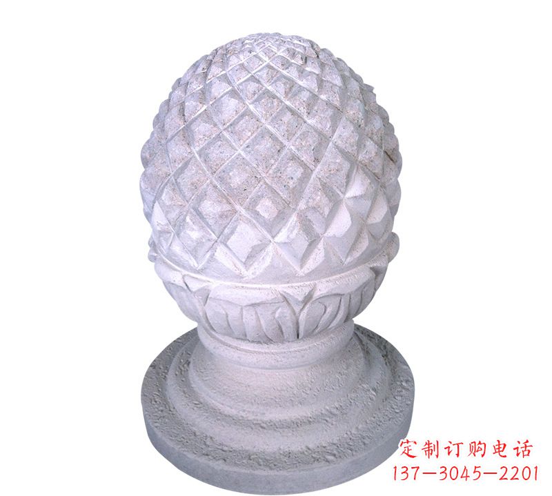 保定菠萝雕塑艺术性的挡车路障