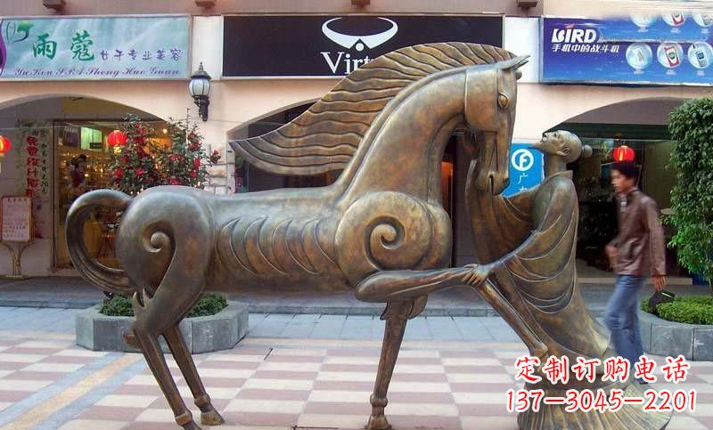 保定伯乐和千里马铜雕