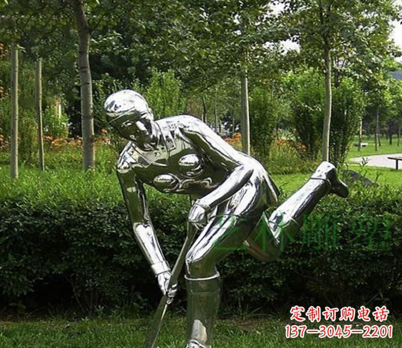 保定不锈钢保龄球人物雕塑