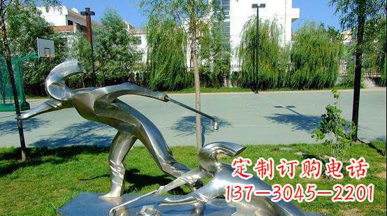 保定不锈钢冰壶雕塑艺术与运动的完美结合