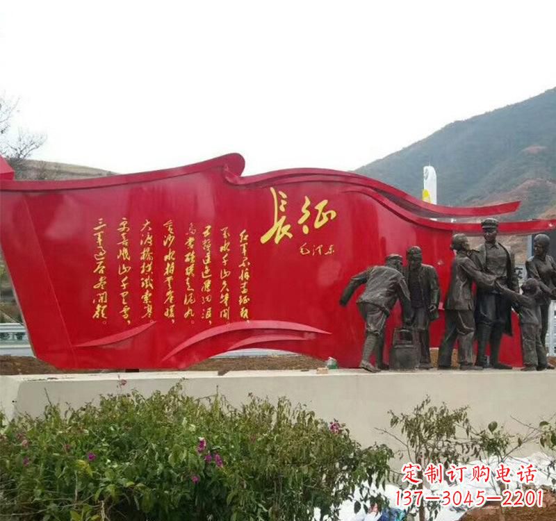 保定不锈钢党旗雕塑——见证共产党人的荣耀