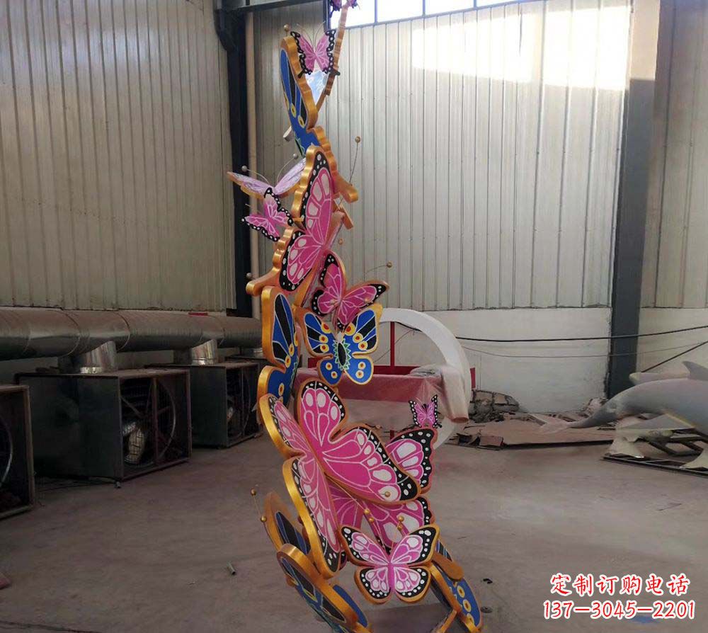 保定精致绚丽的不锈钢蝴蝶雕塑