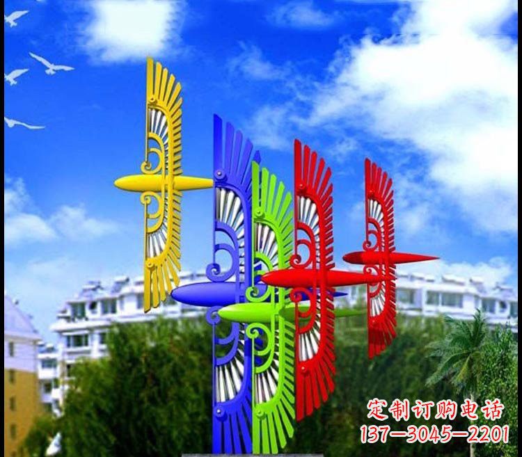 保定不锈钢彩色老鹰雕塑——精美绝伦