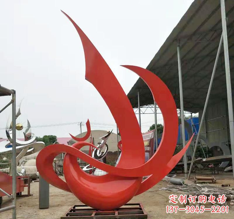 保定不锈钢彩色凤凰雕塑2