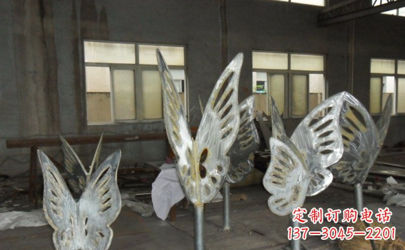 保定不锈钢彩色蝴蝶景观雕塑