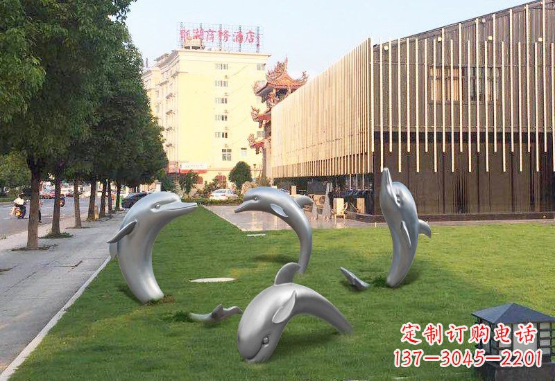 保定不锈钢海豚雕塑艺术与环保的完美结合