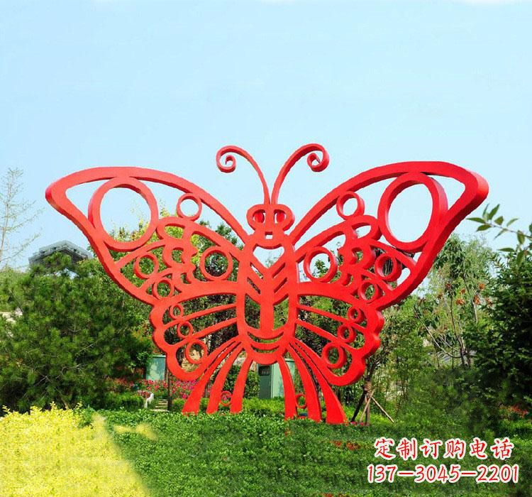 保定不锈钢草坪艺术蝴蝶雕塑