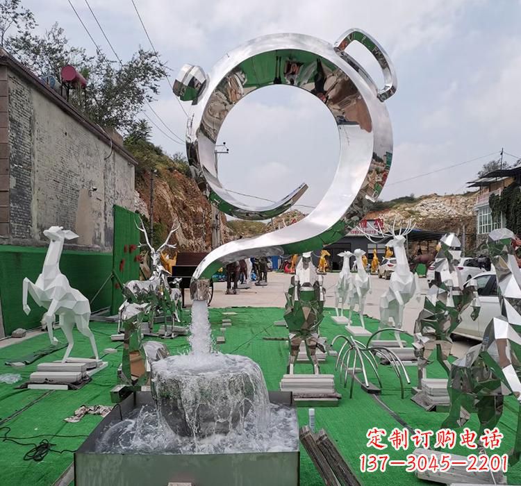 保定不锈钢茶壶雕塑
