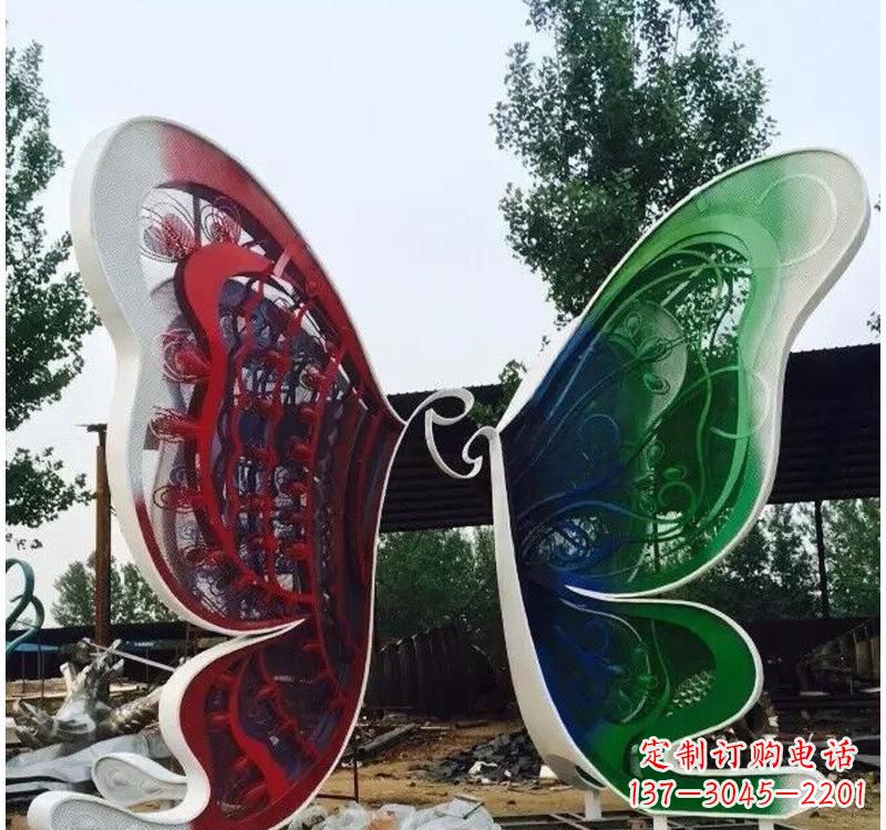 保定不锈钢城市彩色蝴蝶雕塑