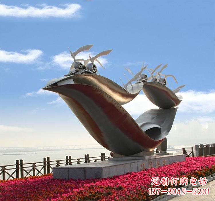 保定海鸥雕塑——点缀不锈钢城市