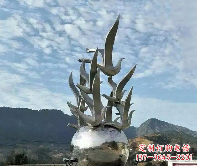 保定不锈钢地球雕塑为和平呼唤