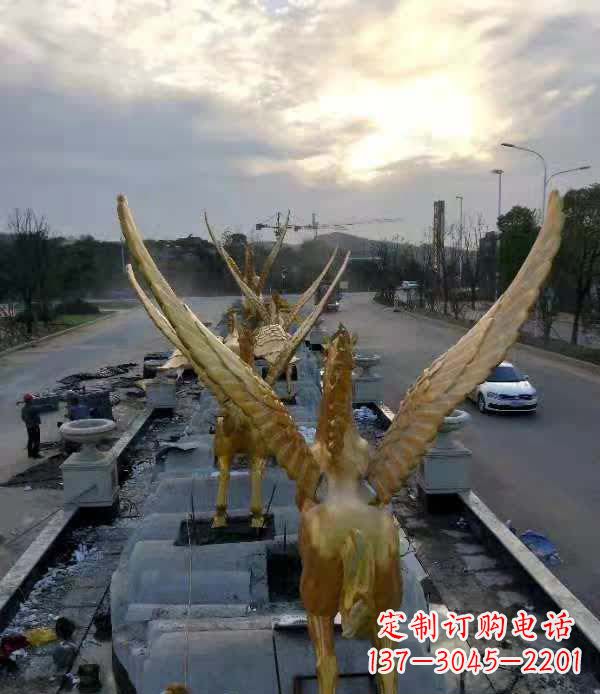 保定不锈钢城市飞龙雕塑