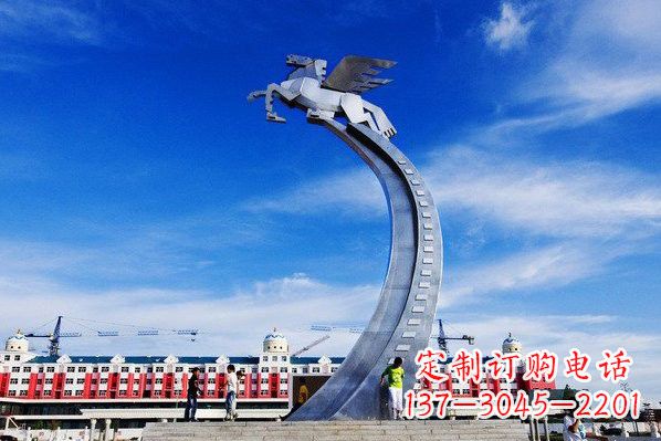 保定精美不锈钢飞马雕塑