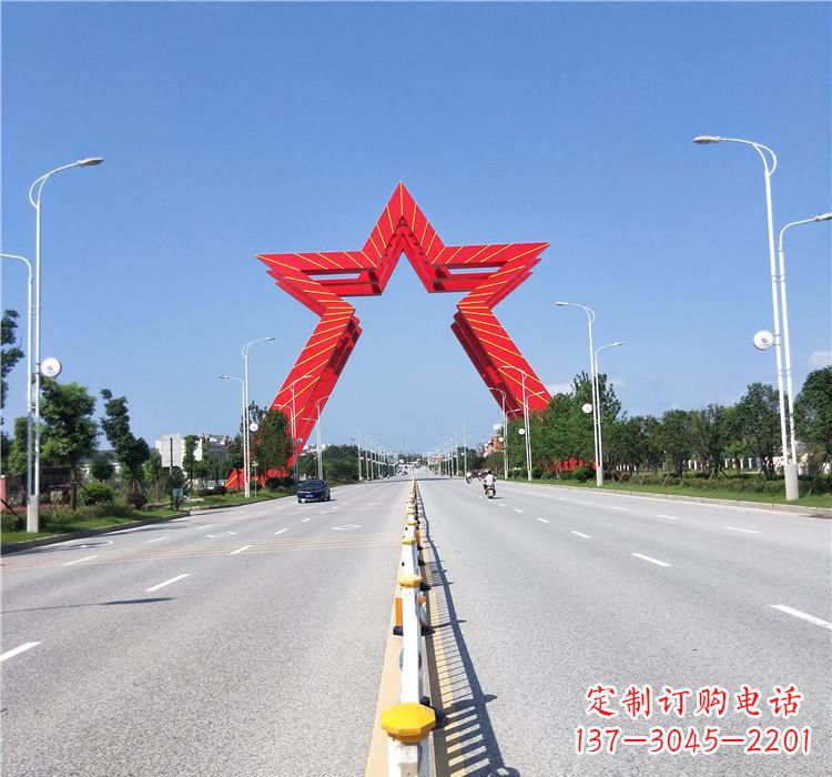 保定不锈钢城市拱门雕塑一座精美的艺术作品