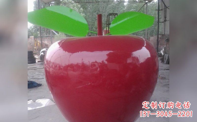 保定不锈钢苹果雕塑描绘出美丽的景观