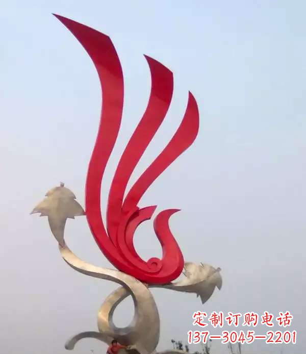 保定不锈钢城市铁艺凤凰雕塑