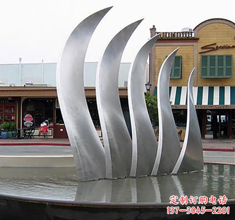 保定不锈钢城市艺术翅膀雕塑羽翼展翔