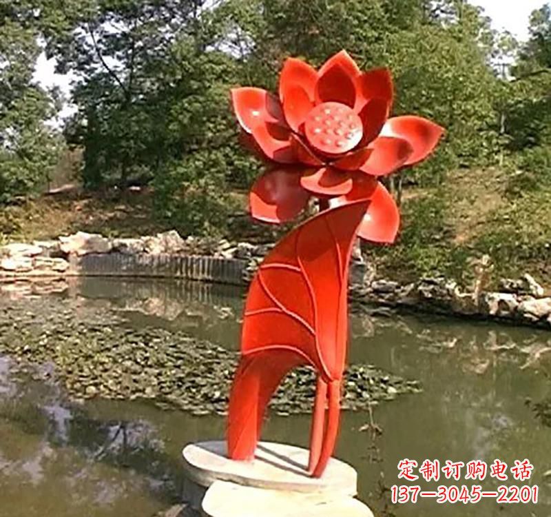 保定不锈钢城市艺术荷花雕塑