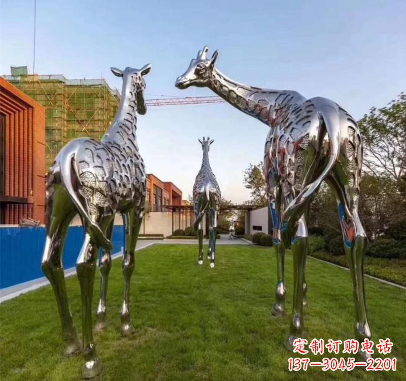 保定不锈钢城市园林动物雕塑展示大自然的美丽