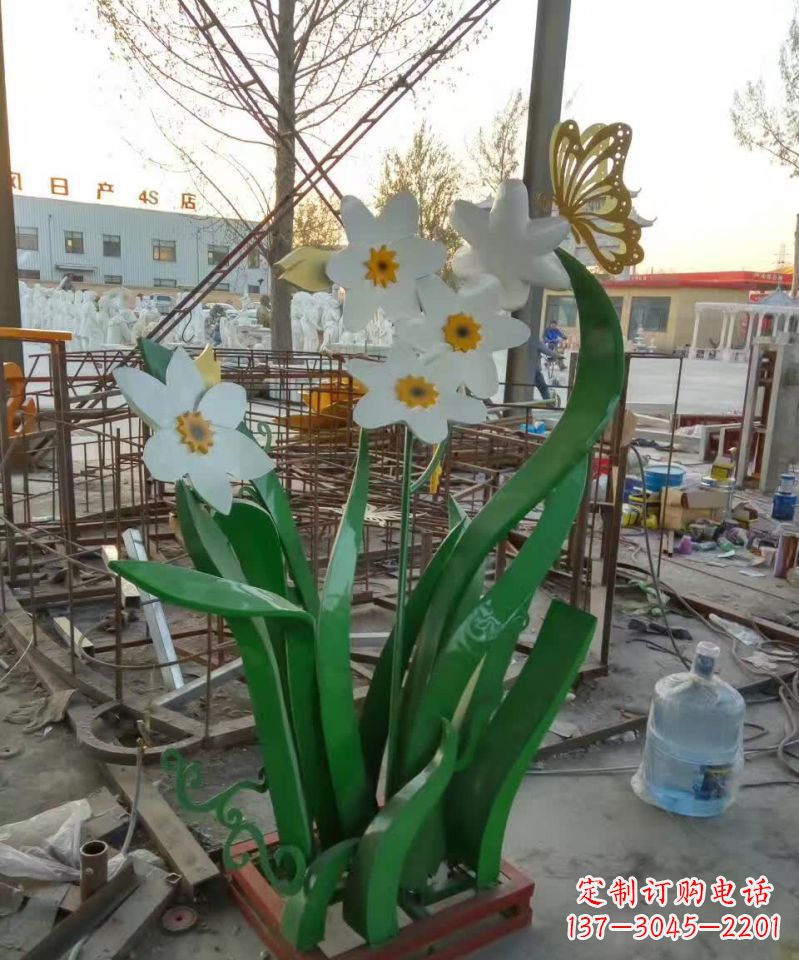 保定不锈钢之美——紫荆花雕塑