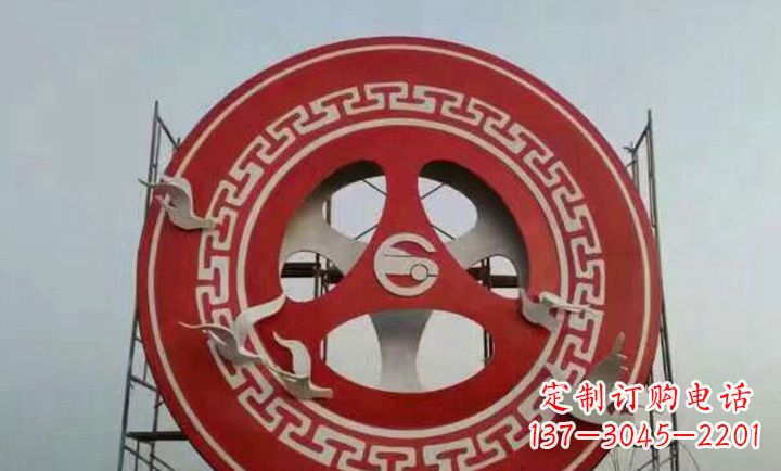保定不锈钢齿轮雕塑象征着时代进步