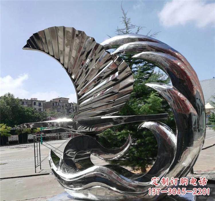 保定不锈钢翅膀雕塑艺术之羽