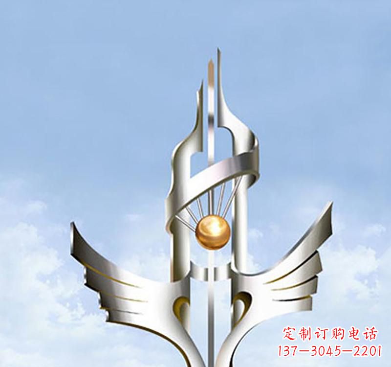 保定以不锈钢为材料的翅膀雕塑