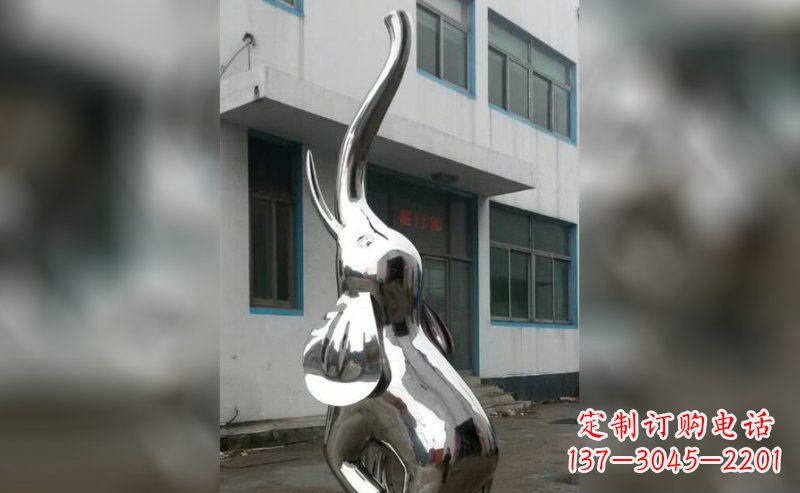 保定精致的不锈钢大象雕塑