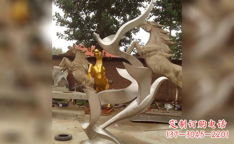 保定不锈钢大雁雕塑