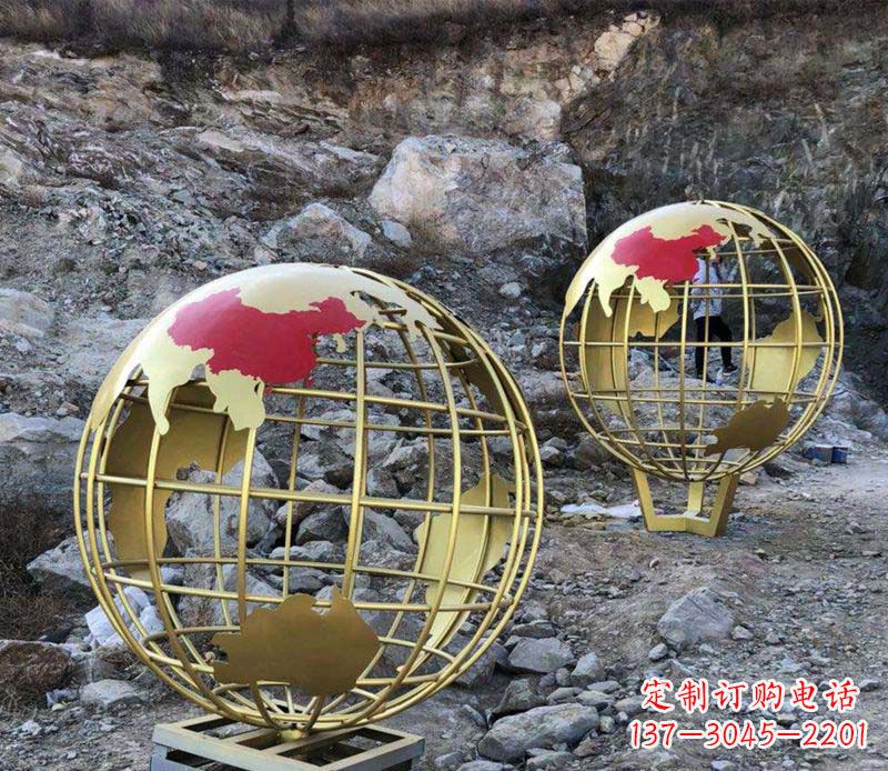 保定不锈钢制作的地球雕塑