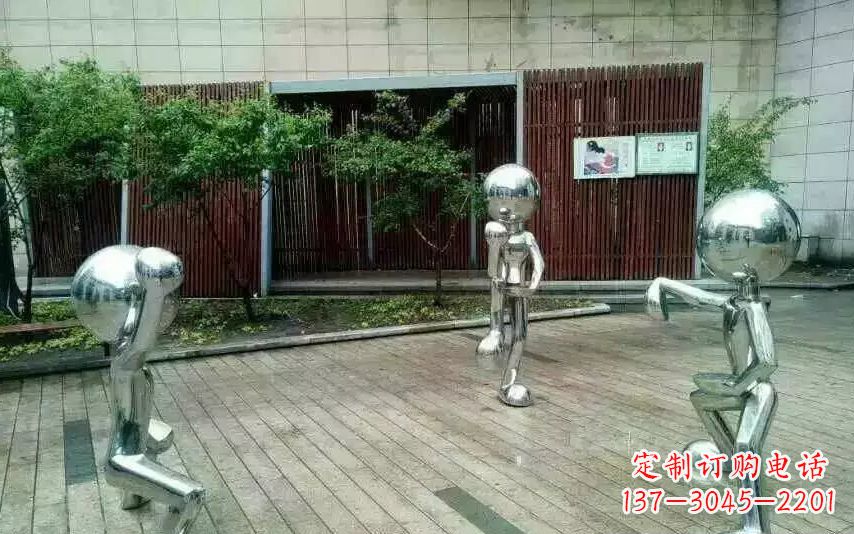 保定不锈钢抽象儿童景观雕塑