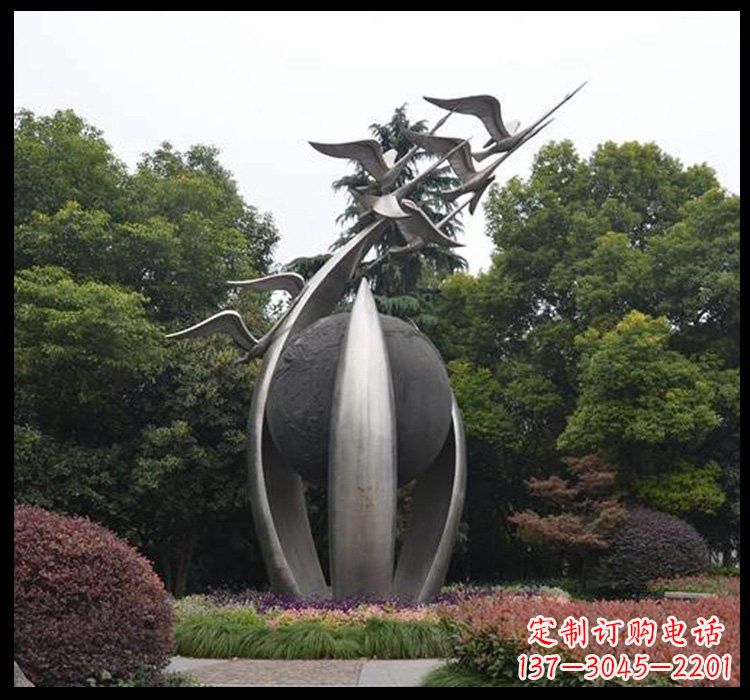 保定不锈钢天鹅雕塑