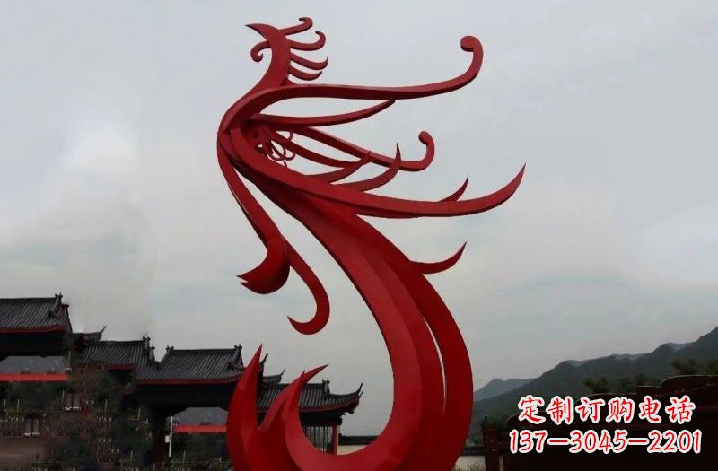 保定精美不锈钢凤凰雕塑
