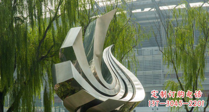 保定不锈钢凤凰雕塑美丽的象征