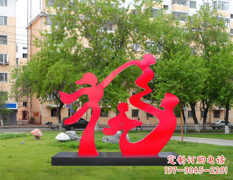 保定不锈钢福字雕塑