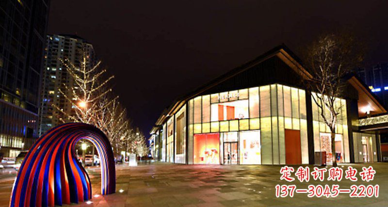 保定不锈钢拱门雕塑——点缀街边景观