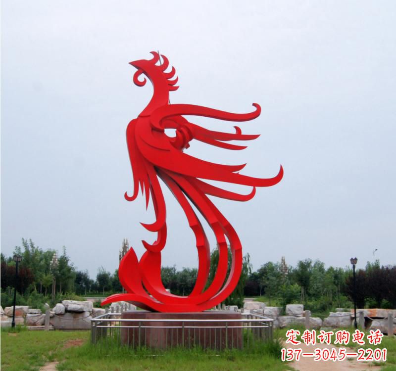 保定不锈钢凤凰雕塑绚丽多彩的艺术之美