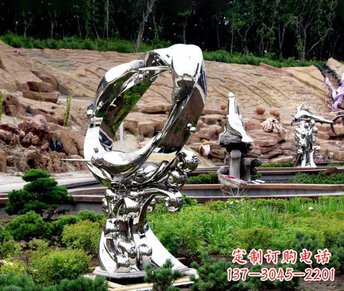 保定不锈钢海豚雕塑——精致的艺术品