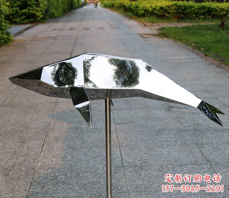 保定不锈钢海豚雕塑令人惊叹的精致艺术品