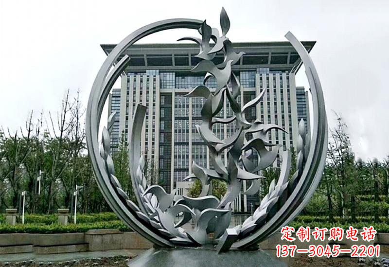 保定不锈钢和平鸽雕塑
