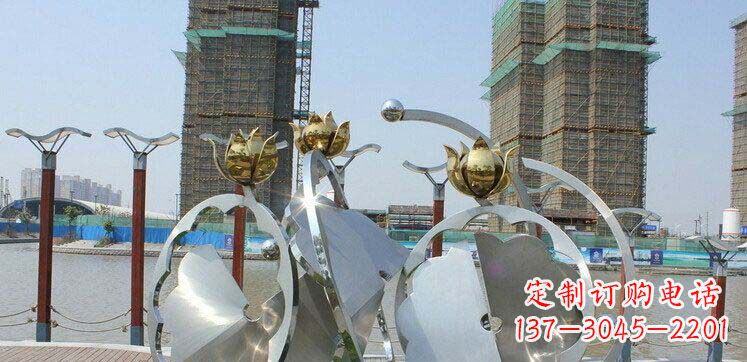 保定不锈钢荷叶雕塑——缔造经典之美