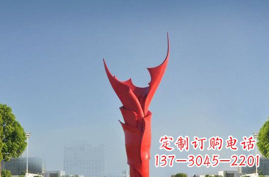 保定不锈钢火炬雕塑——点燃友谊之火